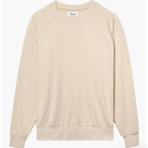 NWT Feat unisex large oatmilk ivory Roam Crew Neck long sleeve Shirt